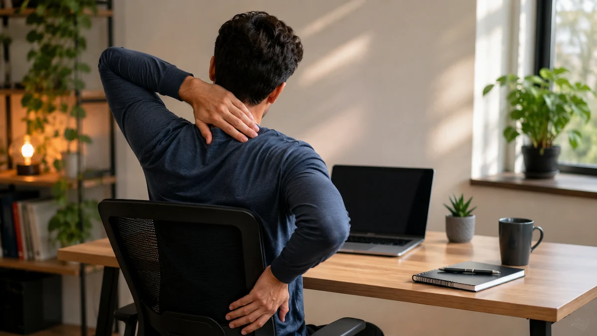 sitting pain relief desk job